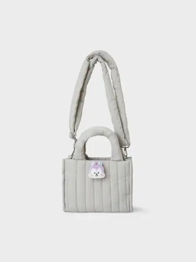 BT21 MANG 顔 ぬいぐるみバッジ キルティングバッグ