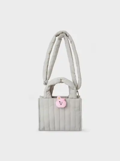 BT21 COOKY 顔型ぬいぐるみバッジ キルティングバッグ