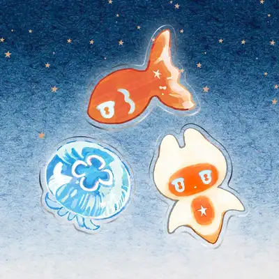 [ミャンゴ Myango] イラストアクリルクリップ(クリップ) 3種 ｜イラストグッズ