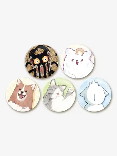 アニマルズ アニマル クッション缶バッジ