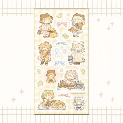 [むょん warm&happy] イラスト シールステッカー 1種｜イラストグッズ