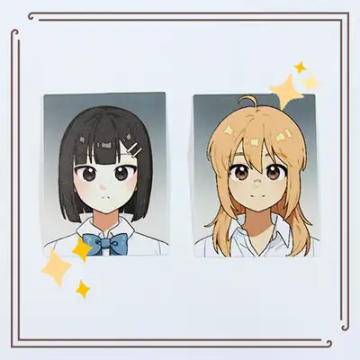 [ジャンアニン・ベクハプ] ウェブトゥーンショップ写真館 半名刺証明写真 2種 / ウェブトゥーン増社