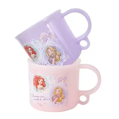 Disney Princess Character Ring Handle Cup 2-Piece Set Water Cup 697067