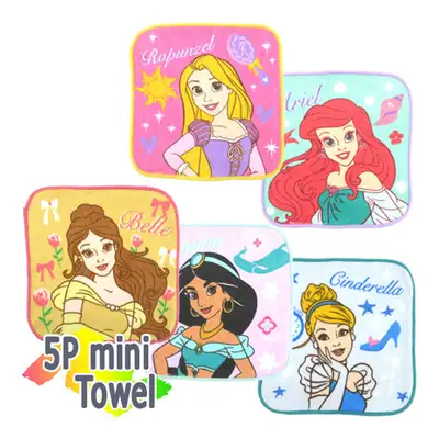 Disney Princess Character Petit Hand Towel 5p Set (1)