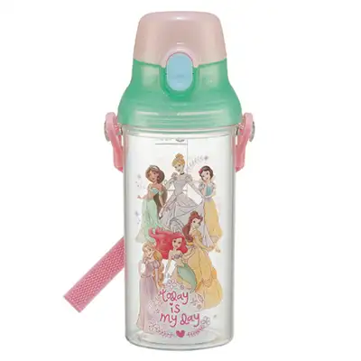 Princess Character One-Touch Clear Bottle Water Container (Japan) 651472