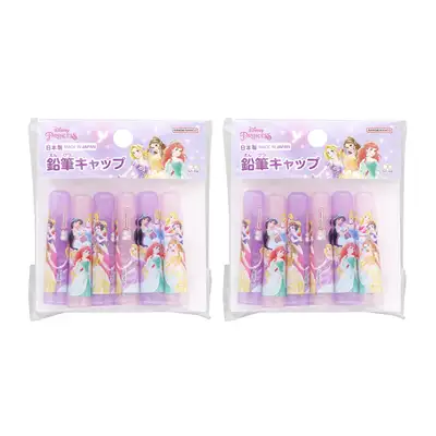 Princess Character Pencil Cap 6-Piece 2-Pack Set (School23)