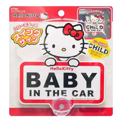 Hello Kitty Character Swing Car Sign Display (BABY IN THE CAR) (Japan) 862823