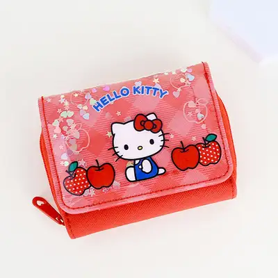 Hello Kitty Character Happy Sequin Half Wallet 789169