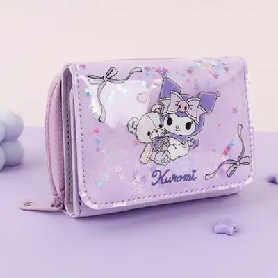 Kuromi Character Happy Sequin Wallet 784959
