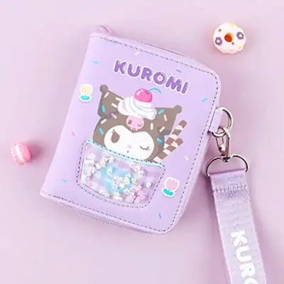 Kuromi Character Sweetie Strap Wallet Kids Wallet 785314