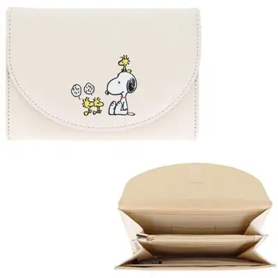 Snoopy Character Accordion Compartment Multi Pouch Card Wallet