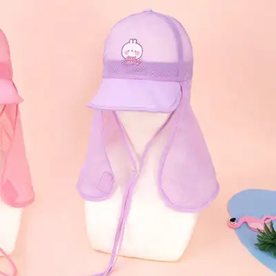 Molang Character Aqua Flap Cap Swim Hat (Purple) 770341