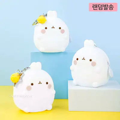 Molang Character Silicone Keyring Mini Pouch Coin Wallet 336417