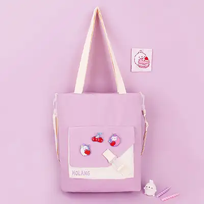 Molang Character Badge Point Pouch Shoe Bag 769055