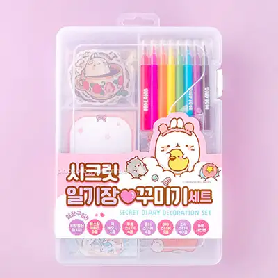 Molang Character Case Secret Diary Decoration Set 022738