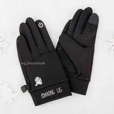 Among Us Character Whiterun Smart Touch Bicycle Gloves (Black) 223570