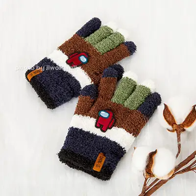 Among Us Character Block Ojii Nalgaesa Gloves Winter Gloves 223150
