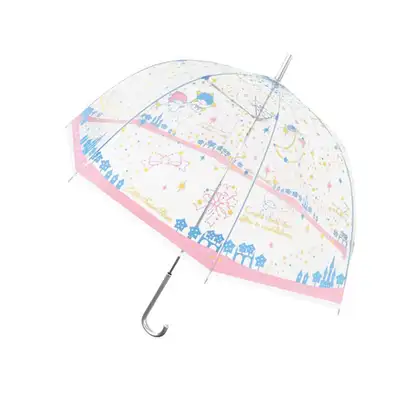 Twin Stars Dome Clear Long Umbrella 60cm (Night Sky)