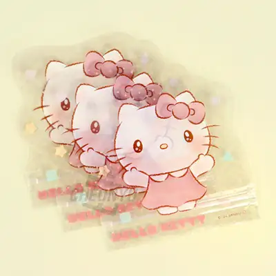 Hello Kitty Character Die-Cut Fancy Zipper Bag (3-Pack) 526564