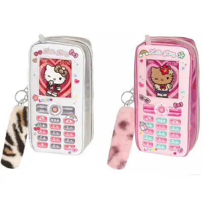 Hello Kitty Character Feature Phone Pen Pouch Plush Pencil Case (After School)