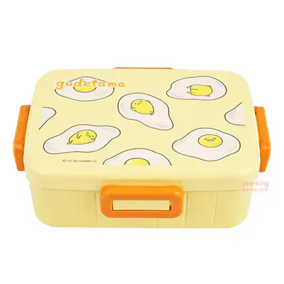 Gudetama 20 Four-Sided Lock Single-Tier Bento Box 650ml (Japan) 524202