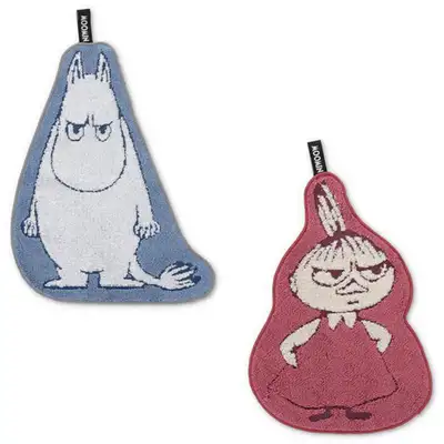 Moomin Character Design Cut Hand Towel Handkerchief (Japan)