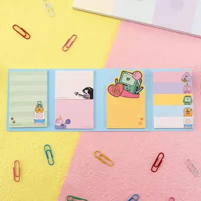 Adventure Time Sticky 4-Section Adhesive Memo Pad 070107
