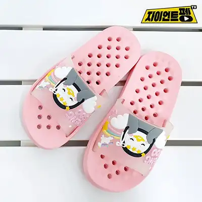 Pengsoo Character 3D Kids Bathroom Slippers (Angel Pink) (220mm) 003343