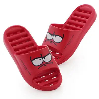 Larva Character EVA Slip-On Adult Bath Shoes (Red) 332035