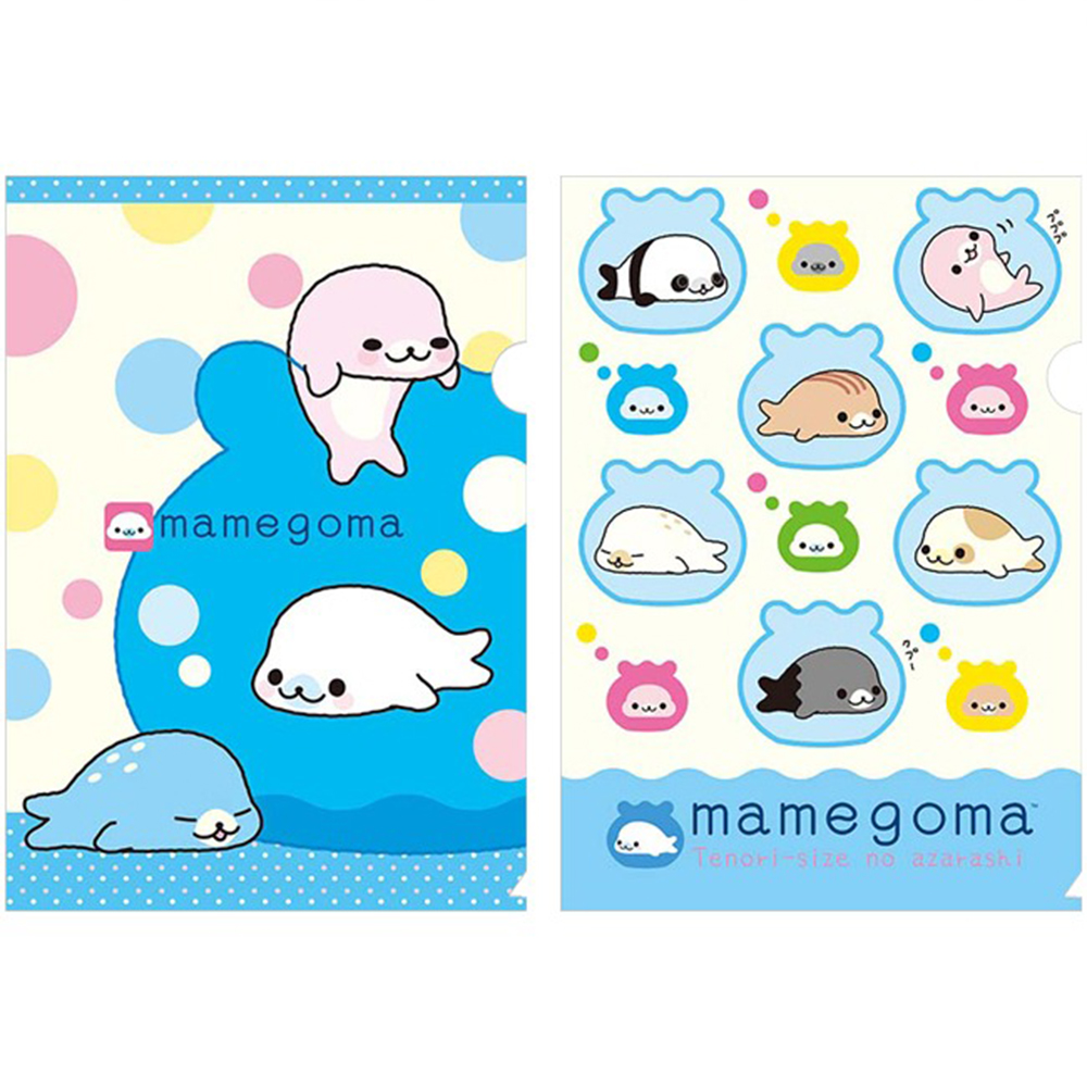 Mamegoma Character A4 Clear File 2-Pack Set (1)