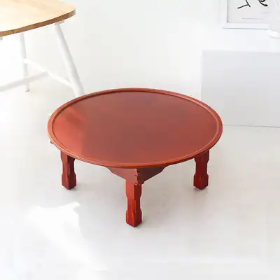 BEST 折りたたみ式 円形お膳 丸い矯子床 小盤 円形卓 茶卓 茶菓子卓 勉強卓