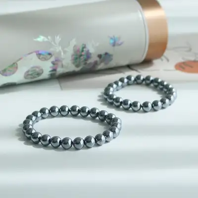 テラヘルツシンプル原石ブレスレット 8ミリ天然石念珠ブレスレット