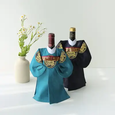 王様韓服人形 伝統ワインボトルカバーY