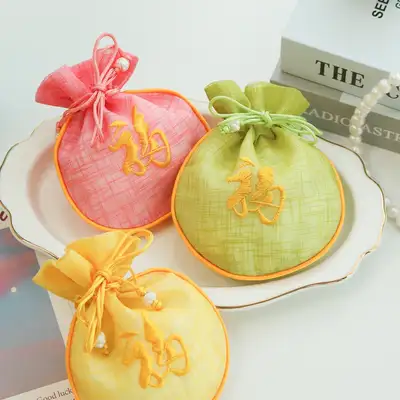 麻布刺繍半月形ラウンド福袋Y