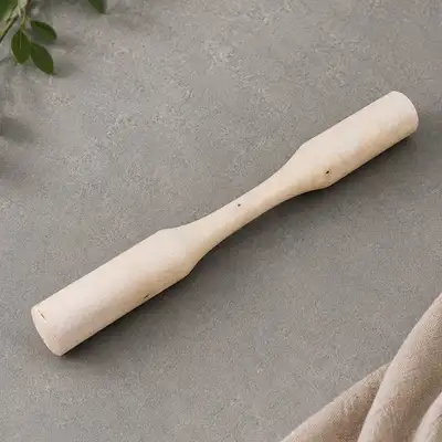 L 85cm Domestic Wood Mallet with Double Round Heads (Traditional Korean Rice Cake Mallet Wood Pounding Tool Kitchen Utensil)