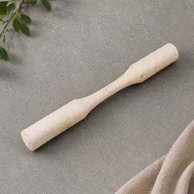M 73cm Domestic Wooden Mortar Pestle (Double-Ball Tteok Mallet Wooden Ball Tteok Making Kitchen Cooking Tool Traditional Experience)