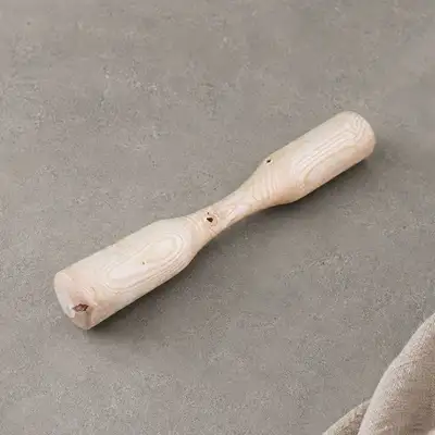 S 57cm Domestic Hardwood Mallet - Double Ball Mochi Hammer (Traditional Kitchen Cooking Tool)