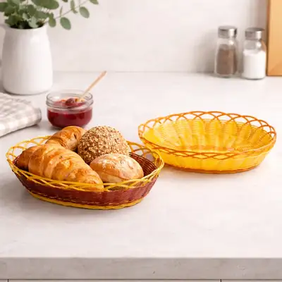 PP Two-Tone Lettuce Basket Oval