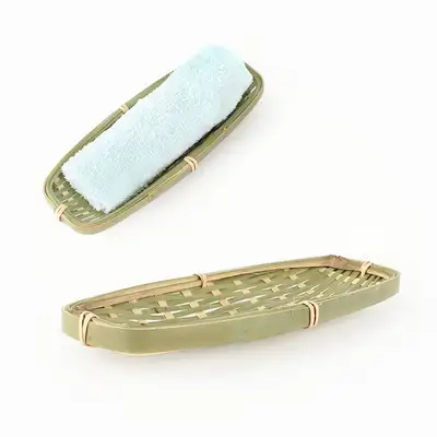 Bamboo Wet Towel Tray (Japanese Restaurant Izakaya Shibori Wet Tissue Multi-Purpose Tray Hotel Restaurant)