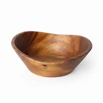 23cm Wave Wood Salad Bowl