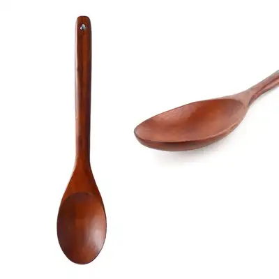 34cm Rosewood Oval Wok Spatula (Wooden Cooking Spoon, Multi-Purpose Wood Spatula, Commercial Restaurant Turner)