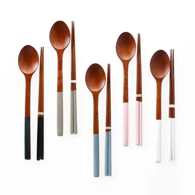 Colored Rosewood Wooden Utensil Set