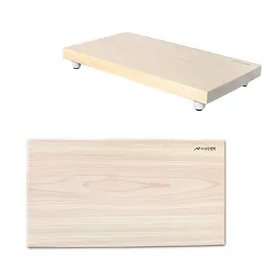 Domestic Hinoki Cypress Wood Cutting Board with Legs 44x24 (Antibacterial Solid Wood Cutting Board Full Plank Household Commercial Camping Solid Wood)