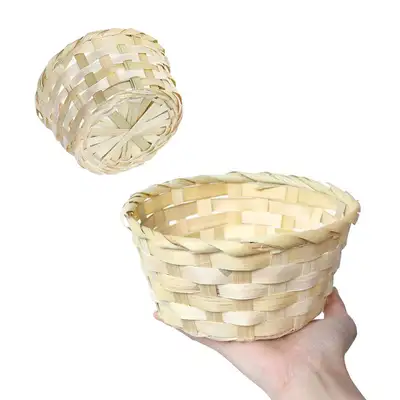 16x8 Natural Bamboo Basket Round (Egg Songpyeon Korean Sweets Chuseok Seollal Group Gift Favor)