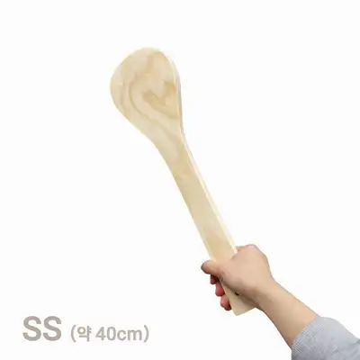 SS Domestic Solid Wood Large Long Spatula (Commercial Wok Seasoning Spatula Wooden Kitchen Restaurant Rice Paddle Extended Handle)