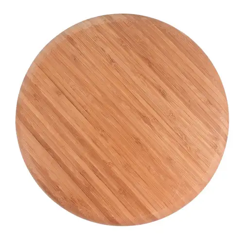 Bamboo 5-Section Divided Serving Plate (Wood Natural Appetizer Fruit Side Dish Round Tray Five-Part) — 4