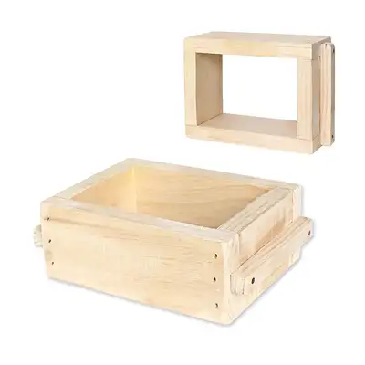 Korean Wood Traditional Soybean Paste Mold (Homemade Soybean Paste Making Tofu Mold Cheese Making Grain Mold Square Mold)