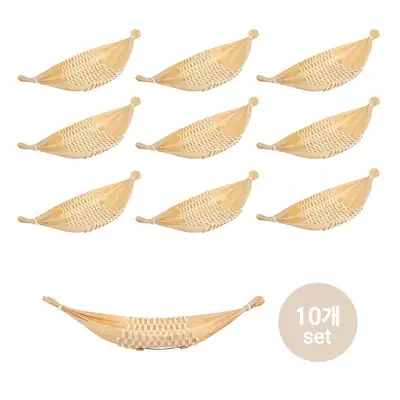 10-Piece Set Bamboo Pear-Shaped Fried Food Basket