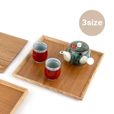 Natural Edge Square Wood Tray