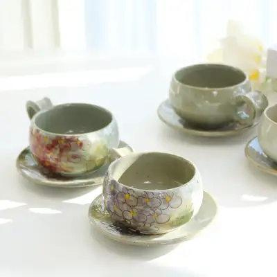 2人分青紫陽花コーヒーカップセット